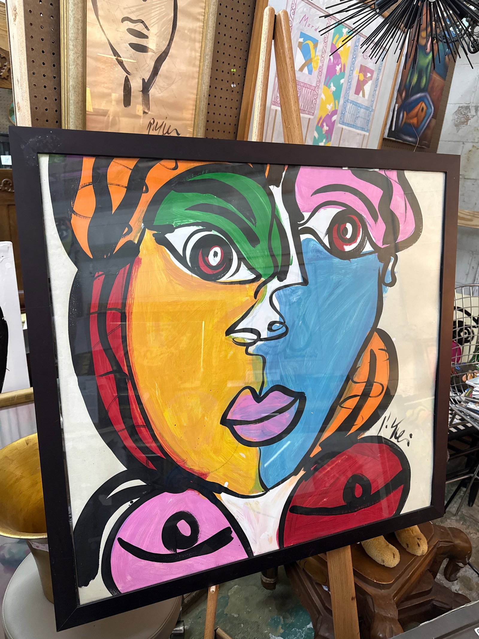 1970s Peter Keil Abstract Picasso Cubist Painting - 3