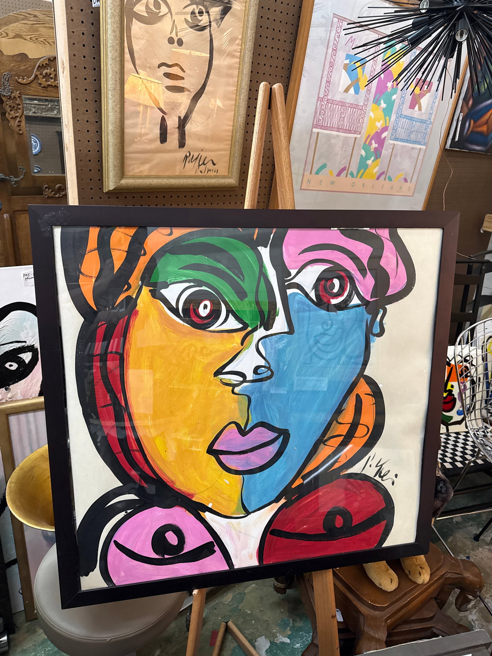1970s Peter Keil Abstract Picasso Cubist Painting - 6