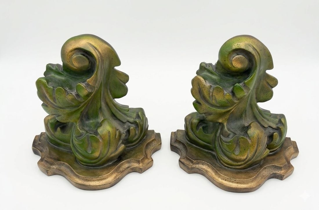 Vintage Palm Beach Regency Bespoke Parcel Gilt Green Brackets Newly Painted - A Pair - 10