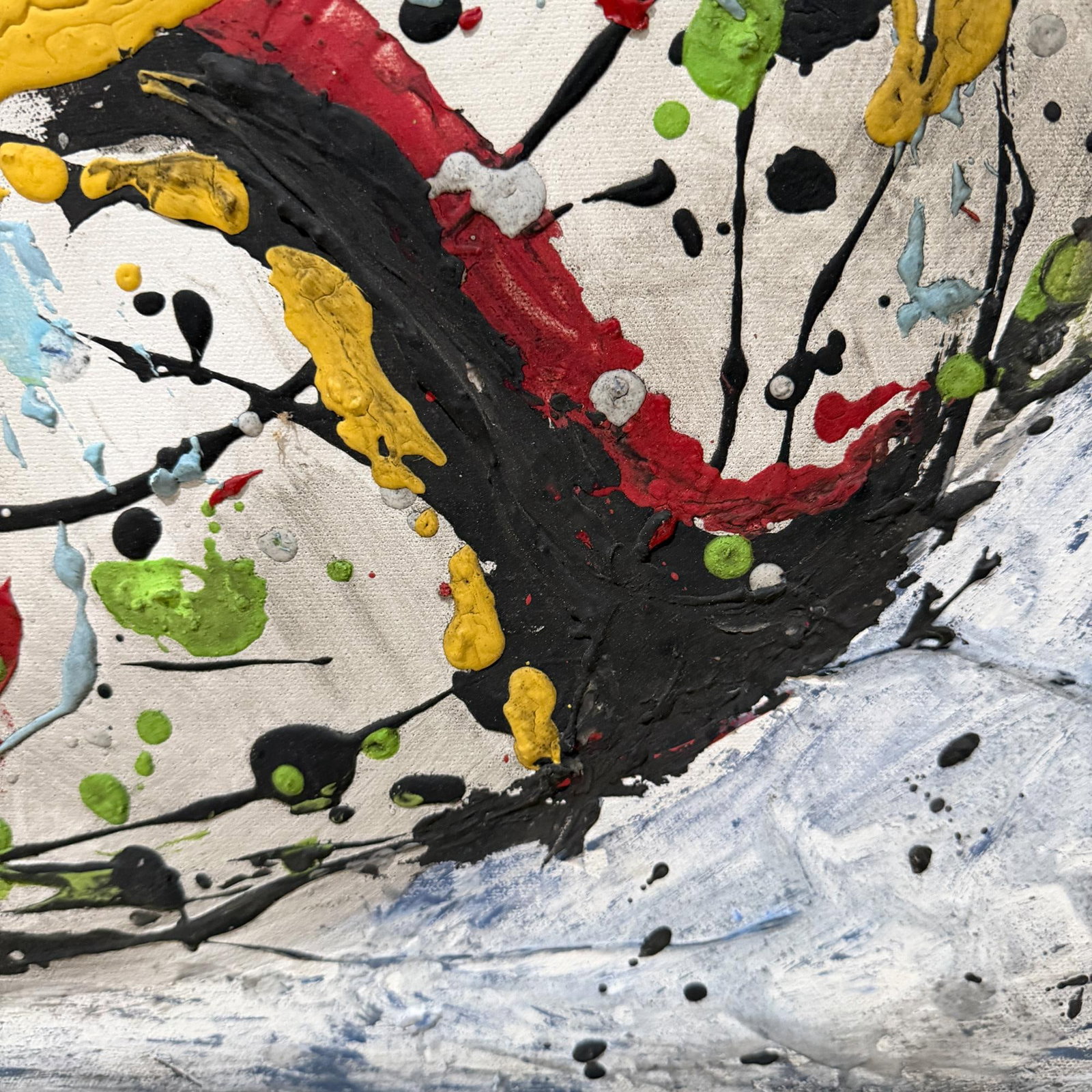 Abstract Expressionist Painting Textured "Drip" or "Splatter" After Jackson Pollock - 13