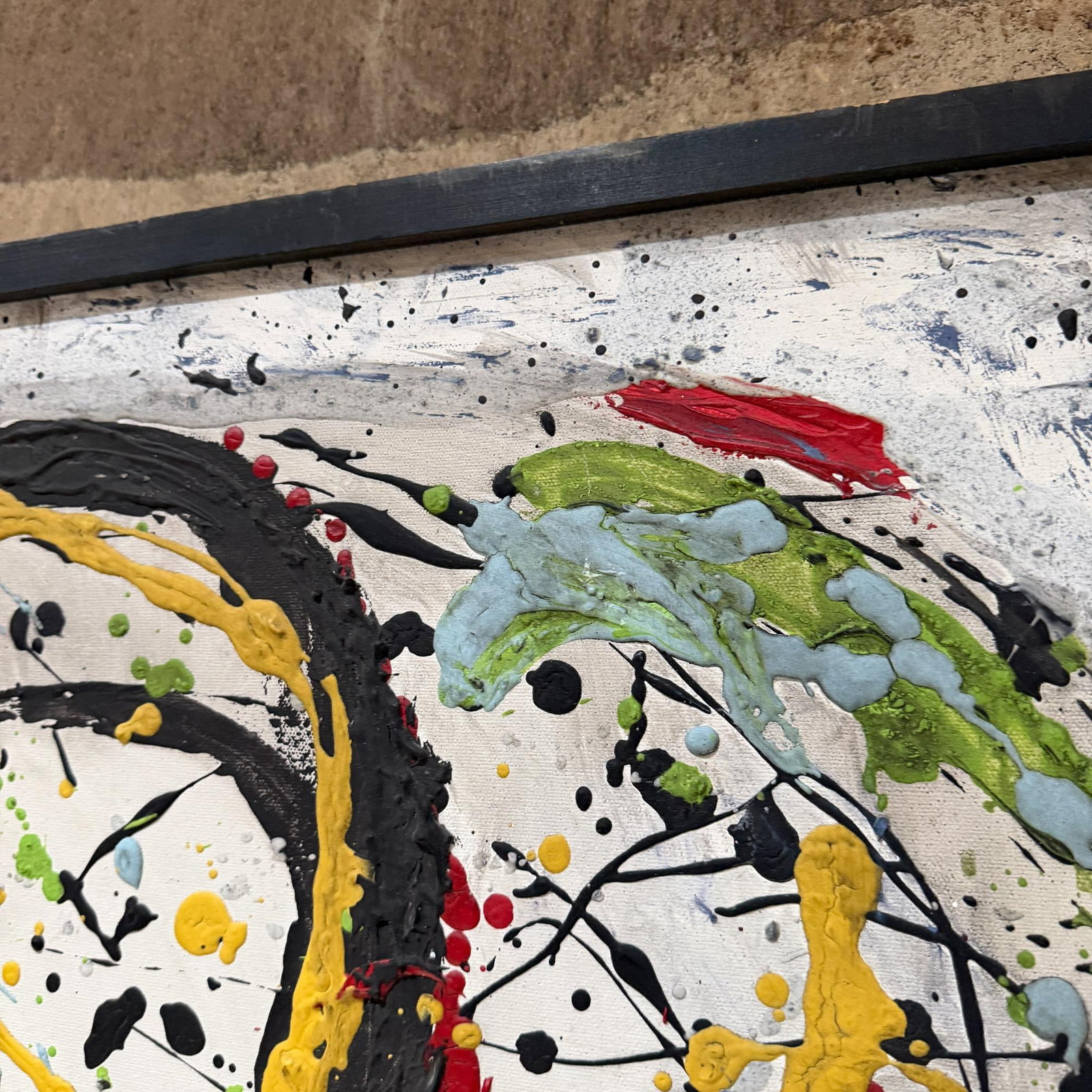 Abstract Expressionist Painting Textured "Drip" or "Splatter" After Jackson Pollock - 14