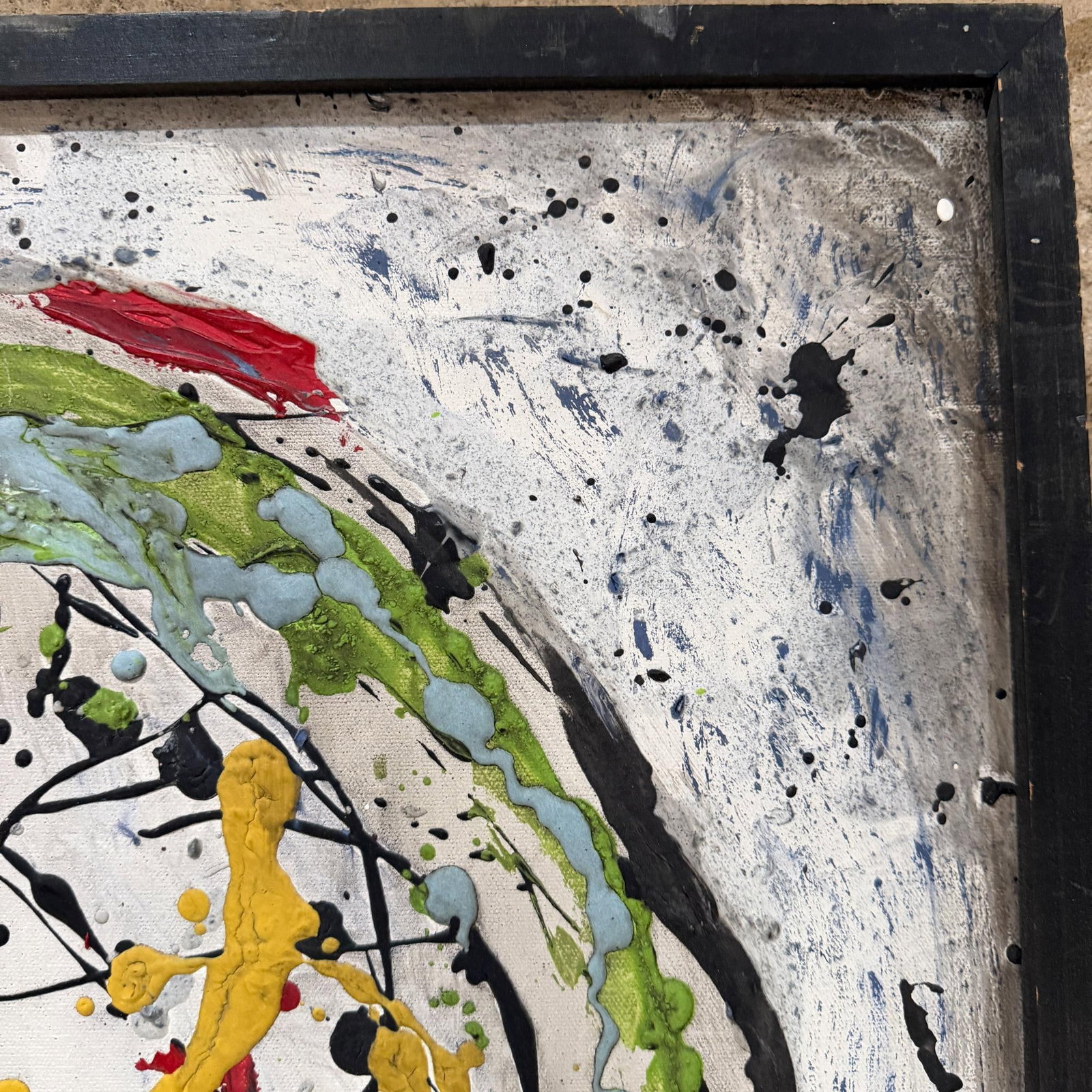 Abstract Expressionist Painting Textured "Drip" or "Splatter" After Jackson Pollock - 15