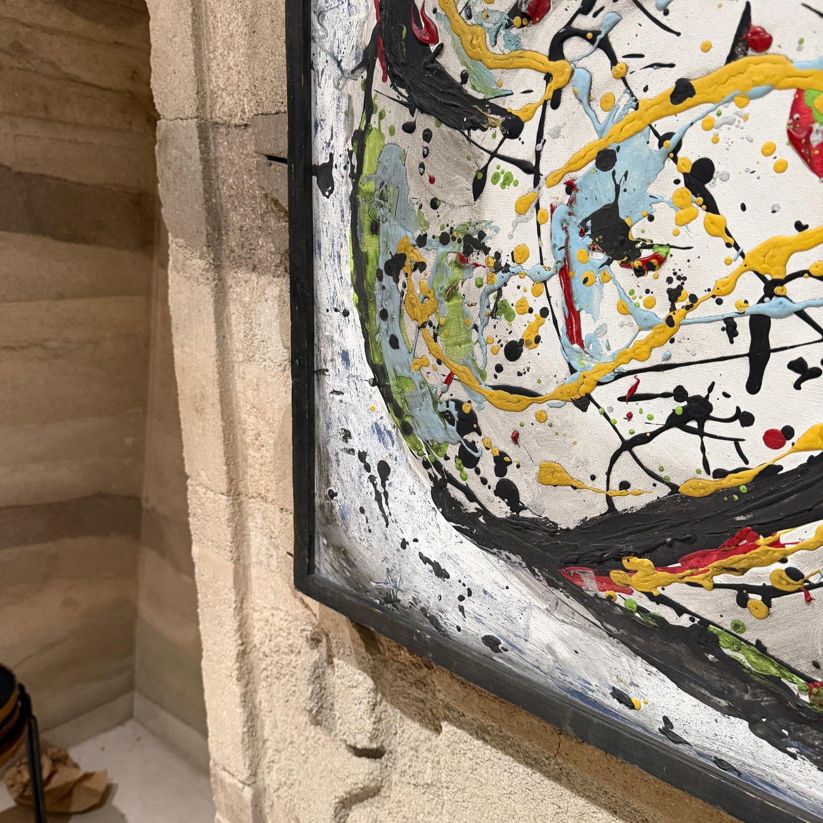 Abstract Expressionist Painting Textured "Drip" or "Splatter" After Jackson Pollock - 18