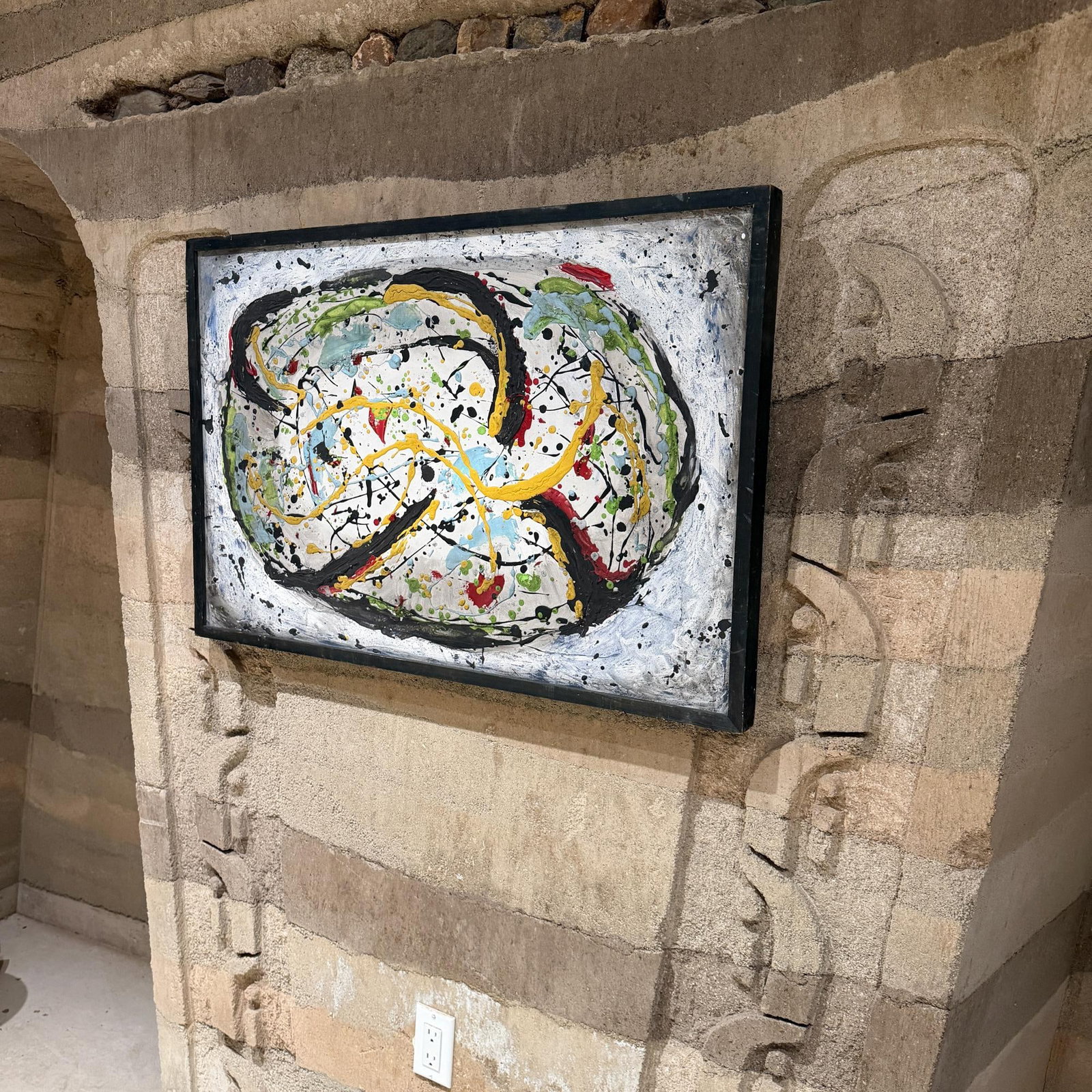Abstract Expressionist Painting Textured "Drip" or "Splatter" After Jackson Pollock - 5