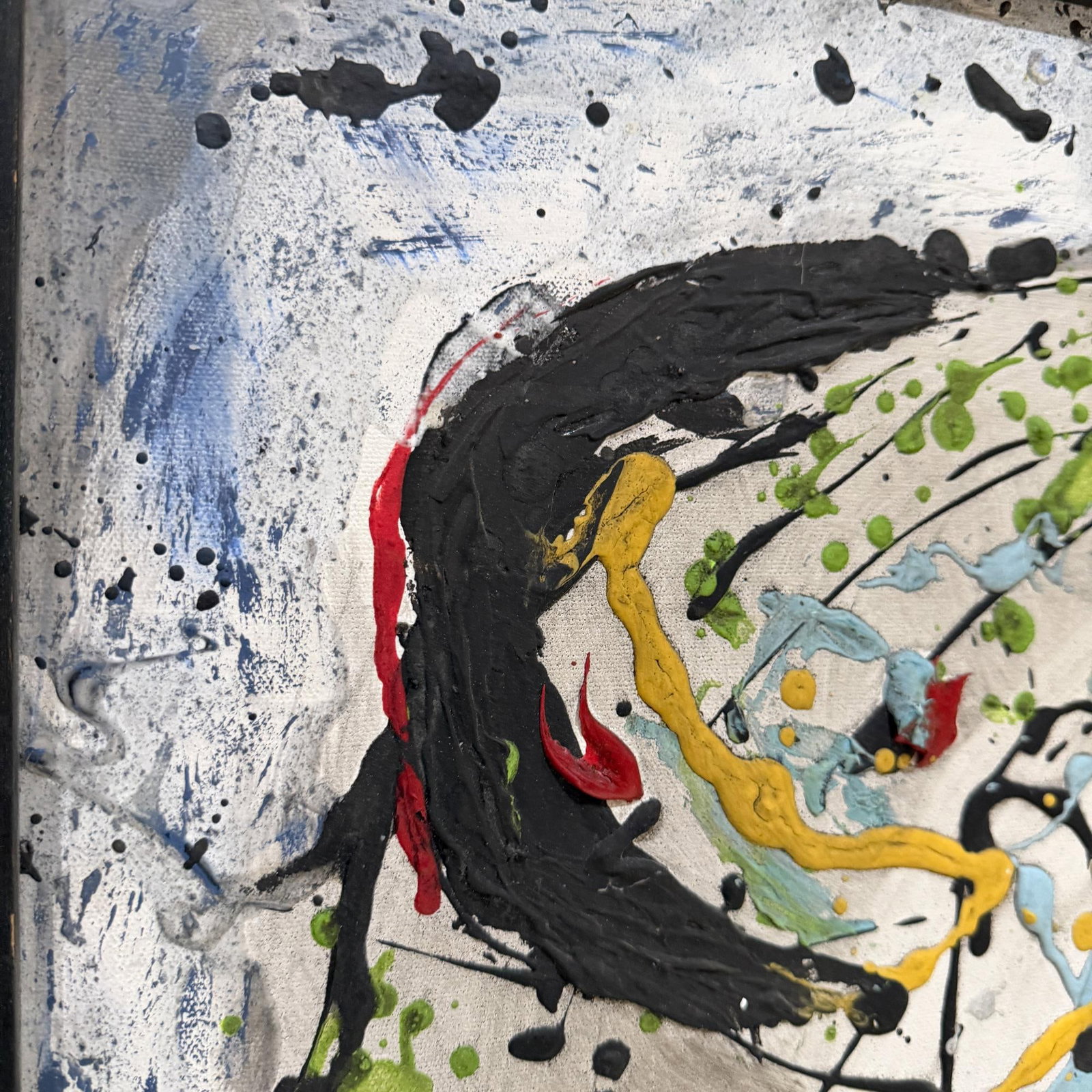 Abstract Expressionist Painting Textured "Drip" or "Splatter" After Jackson Pollock - 9