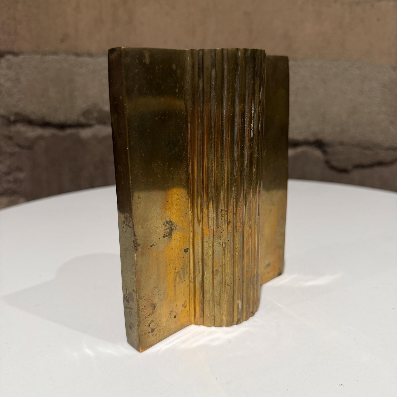 Mid-Century Modern Sculptural Ribbed Vase Object Eduardo Paolozzi Attr - 2