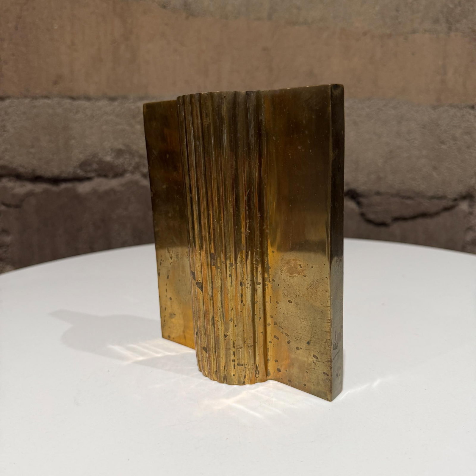 Mid-Century Modern Sculptural Ribbed Vase Object Eduardo Paolozzi Attr - 3