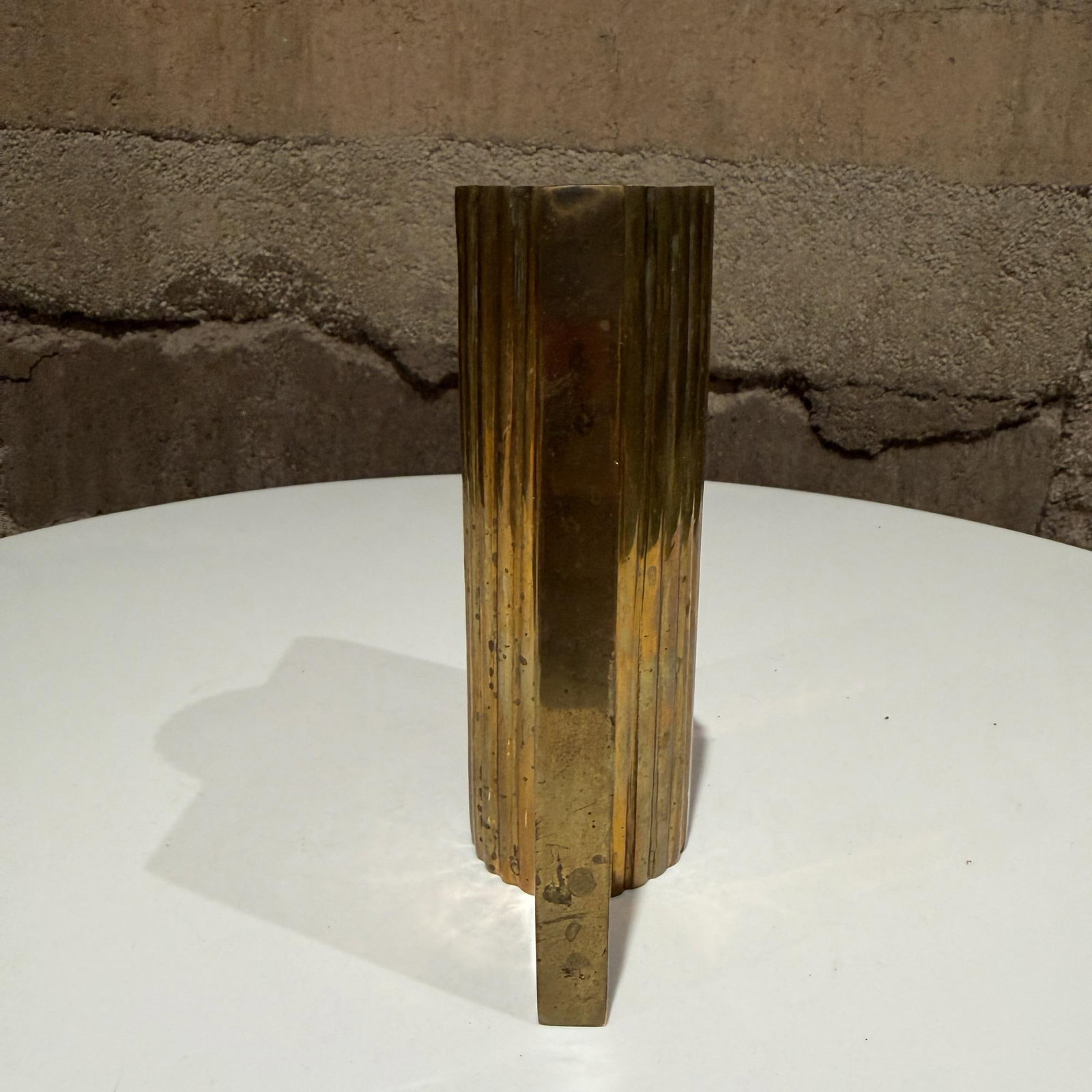 Mid-Century Modern Sculptural Ribbed Vase Object Eduardo Paolozzi Attr - 4
