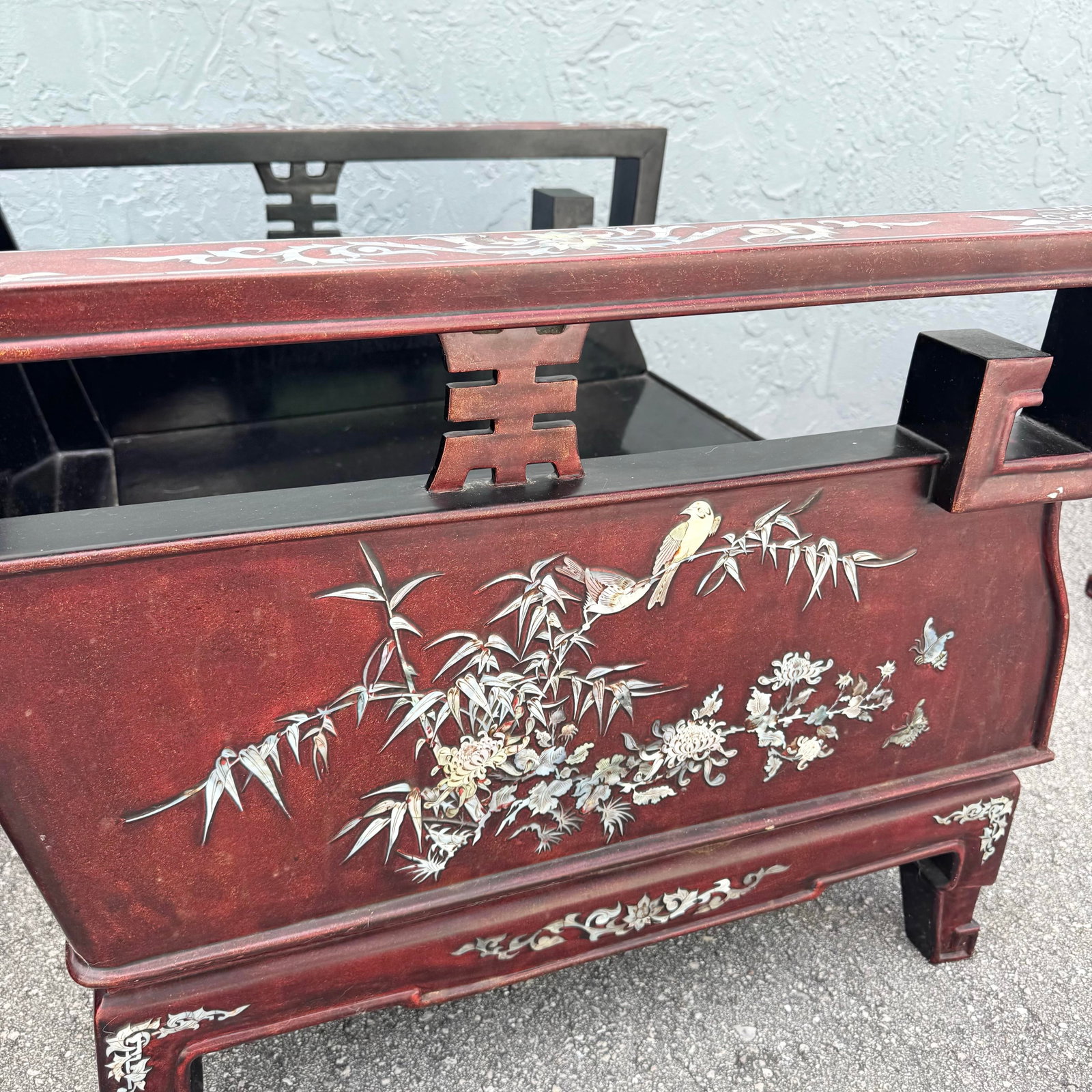 Chinese Rosewood With Mother of Pearl Inlay Lounge Chairs - Set of 3 - 11