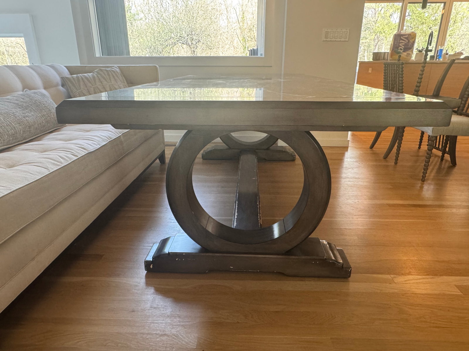 Chaddock Trestle Dining Table With Leaves - 3