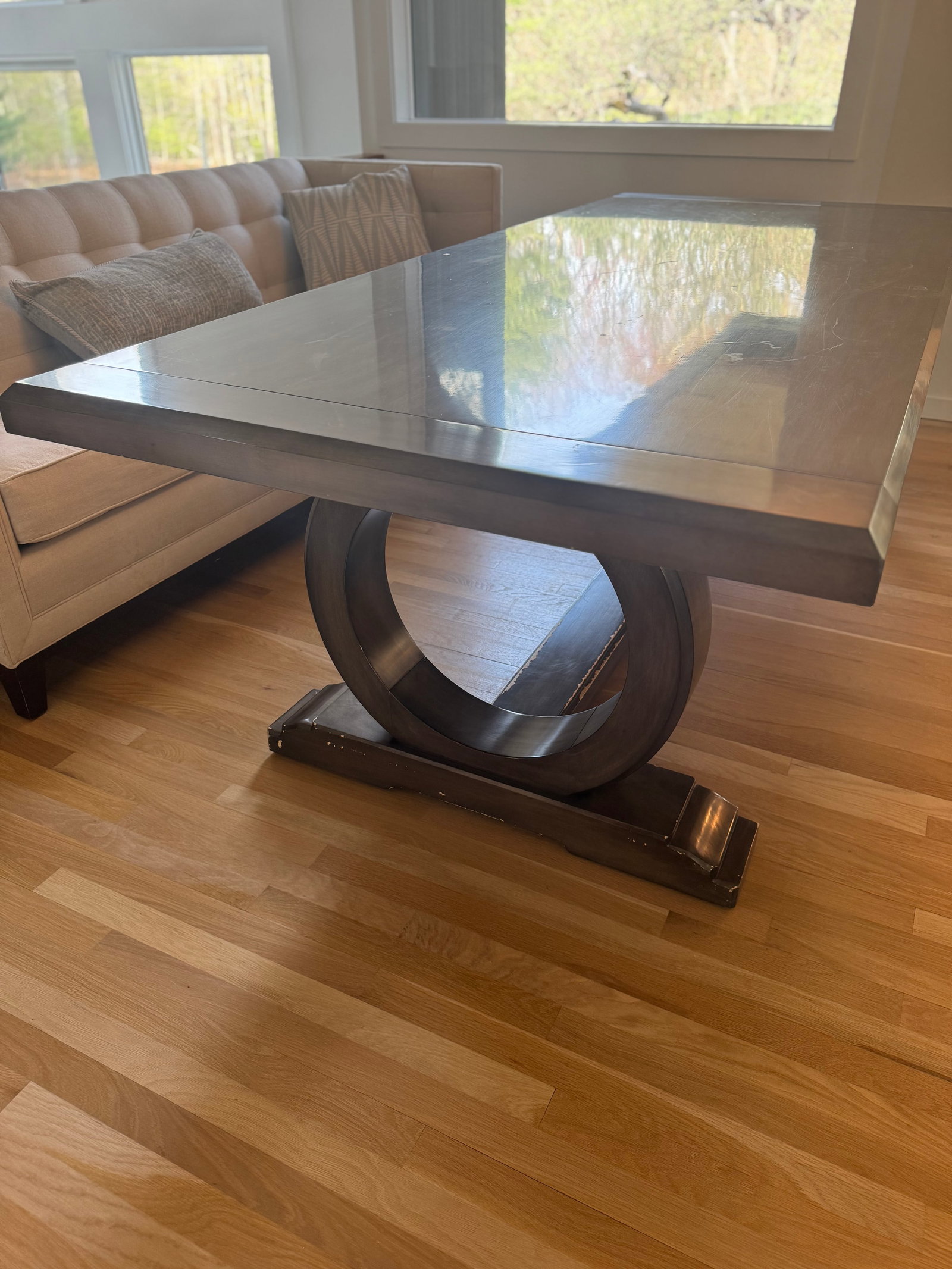 Chaddock Trestle Dining Table With Leaves - 4