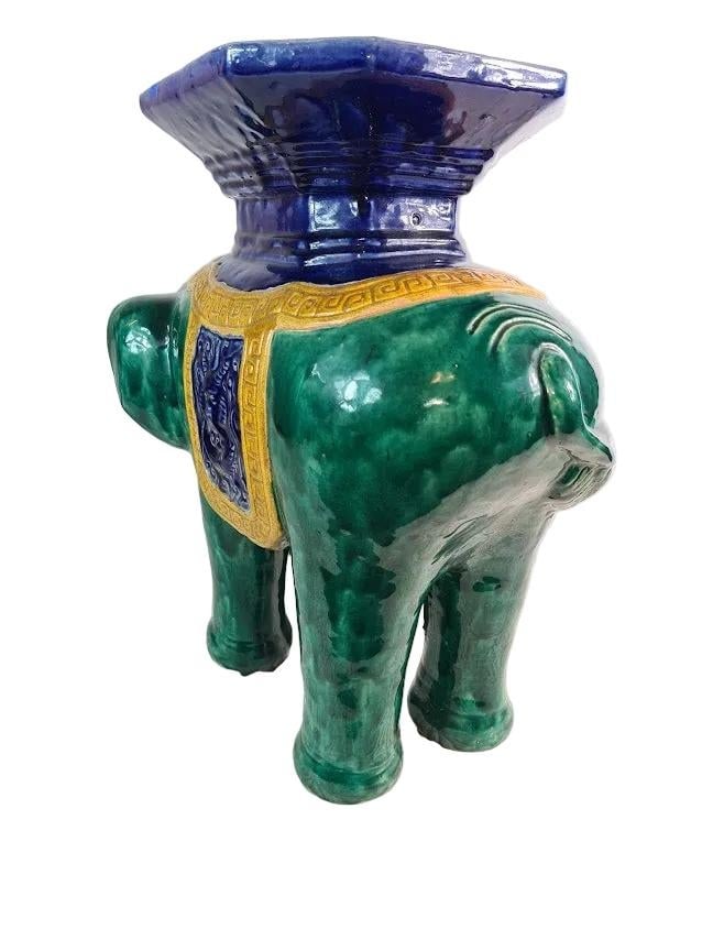 Antique Chinese Shiwan Ceramic Elephant Garden Stool - 12