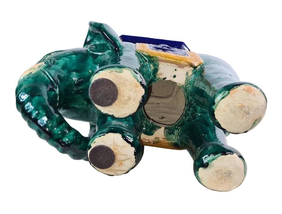 Antique Chinese Shiwan Ceramic Elephant Garden Stool - 16