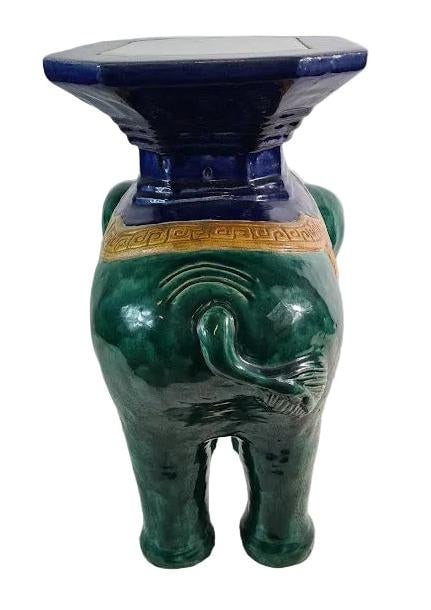 Antique Chinese Shiwan Ceramic Elephant Garden Stool - 9