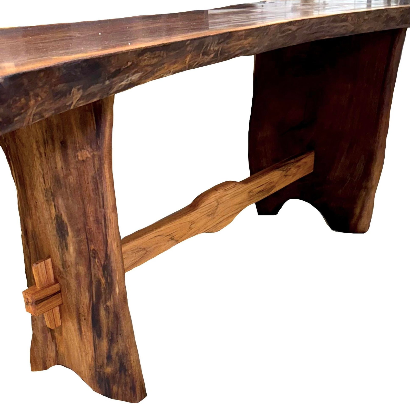 Single Plank Live Edge Solid Walnut Dining Table - Handcrafted by Montana Rancher - 12