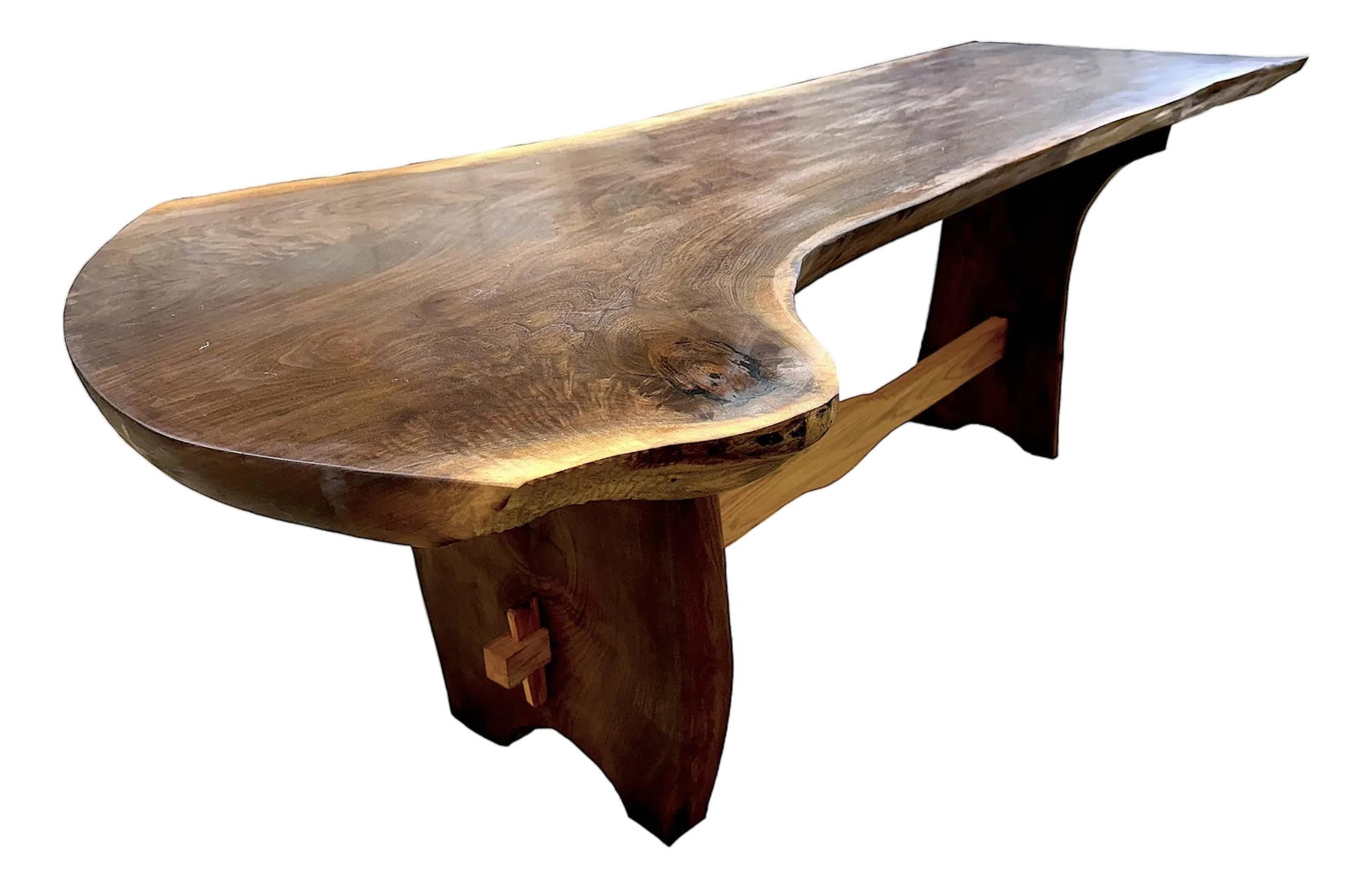 Single Plank Live Edge Solid Walnut Dining Table - Handcrafted by Montana Rancher (1 of 13)