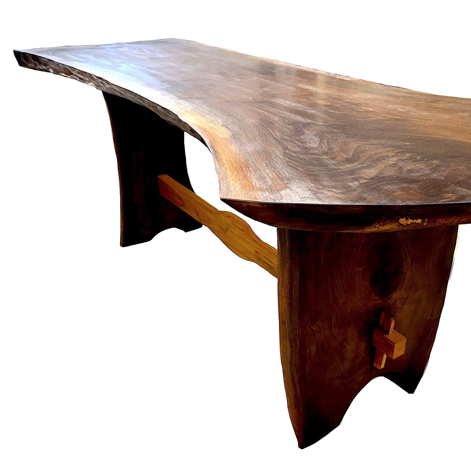 Single Plank Live Edge Solid Walnut Dining Table - Handcrafted by Montana Rancher - 3