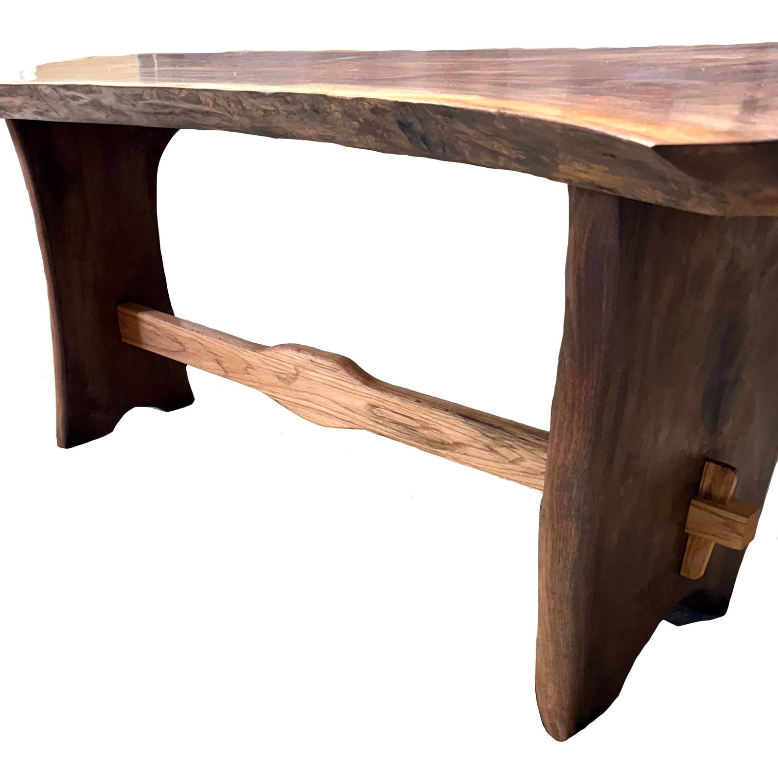 Single Plank Live Edge Solid Walnut Dining Table - Handcrafted by Montana Rancher - 5