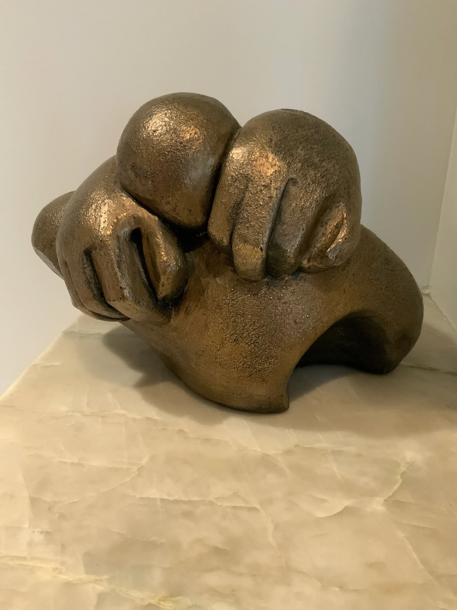 Carole Shultz Sculpture, "Woman Self-Embrace," 1975, Signed and Numbered - 3