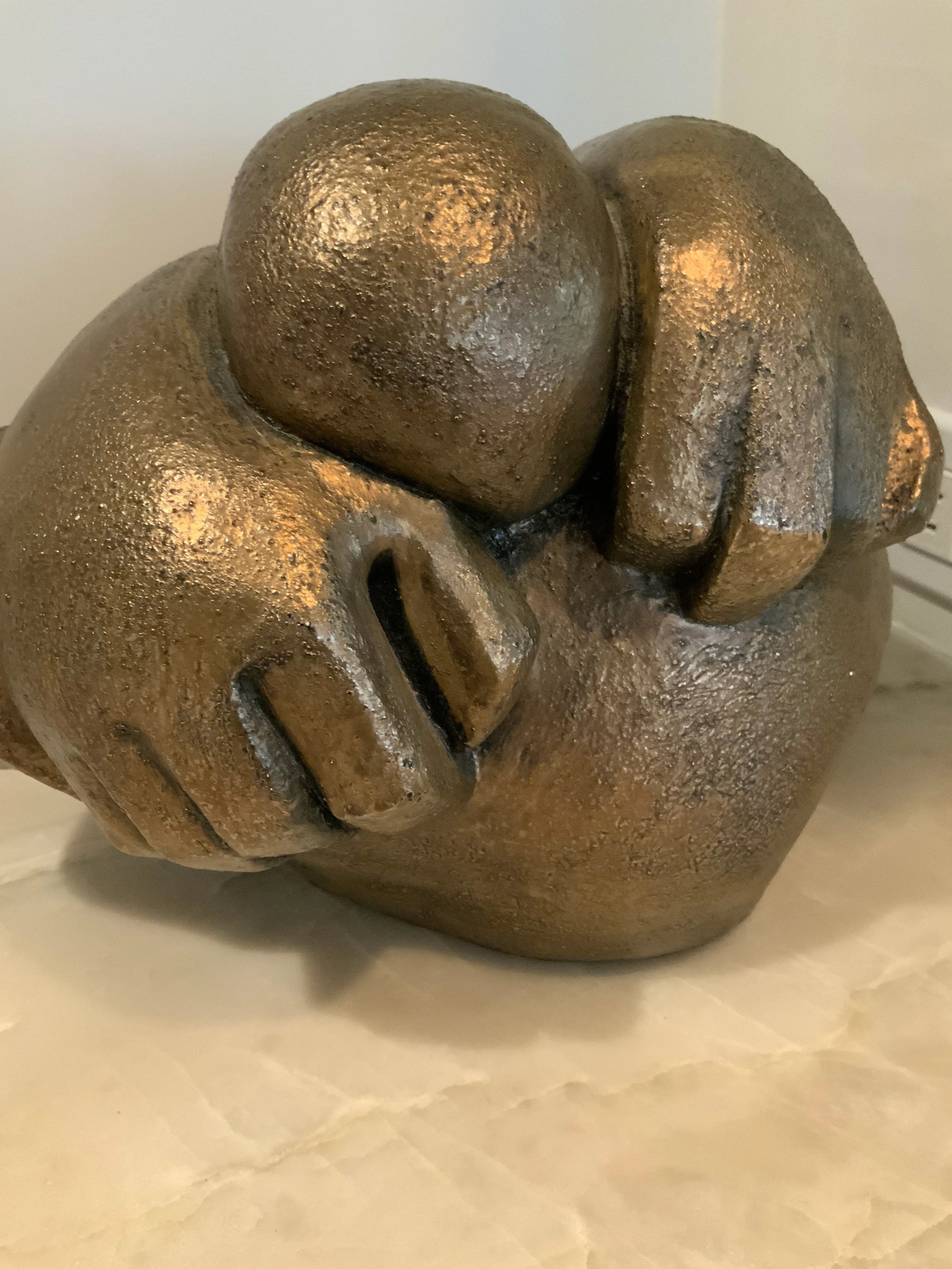 Carole Shultz Sculpture, "Woman Self-Embrace," 1975, Signed and Numbered - 4