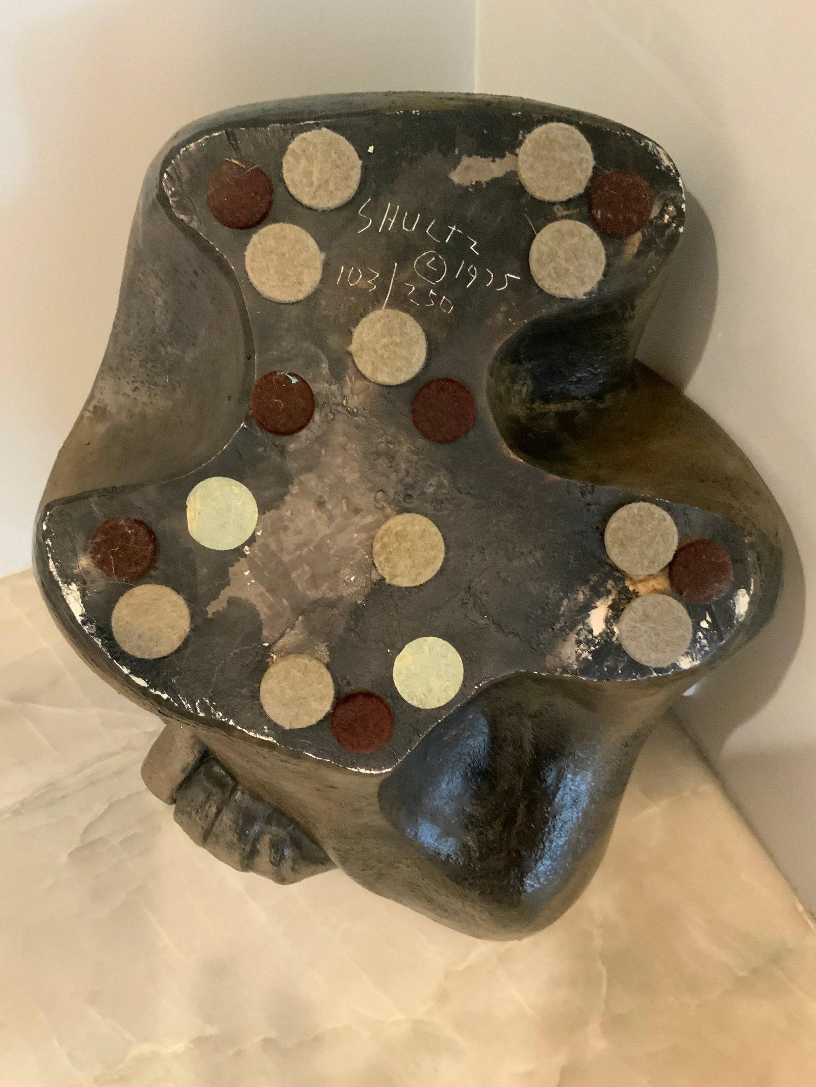 Carole Shultz Sculpture, "Woman Self-Embrace," 1975, Signed and Numbered - 7