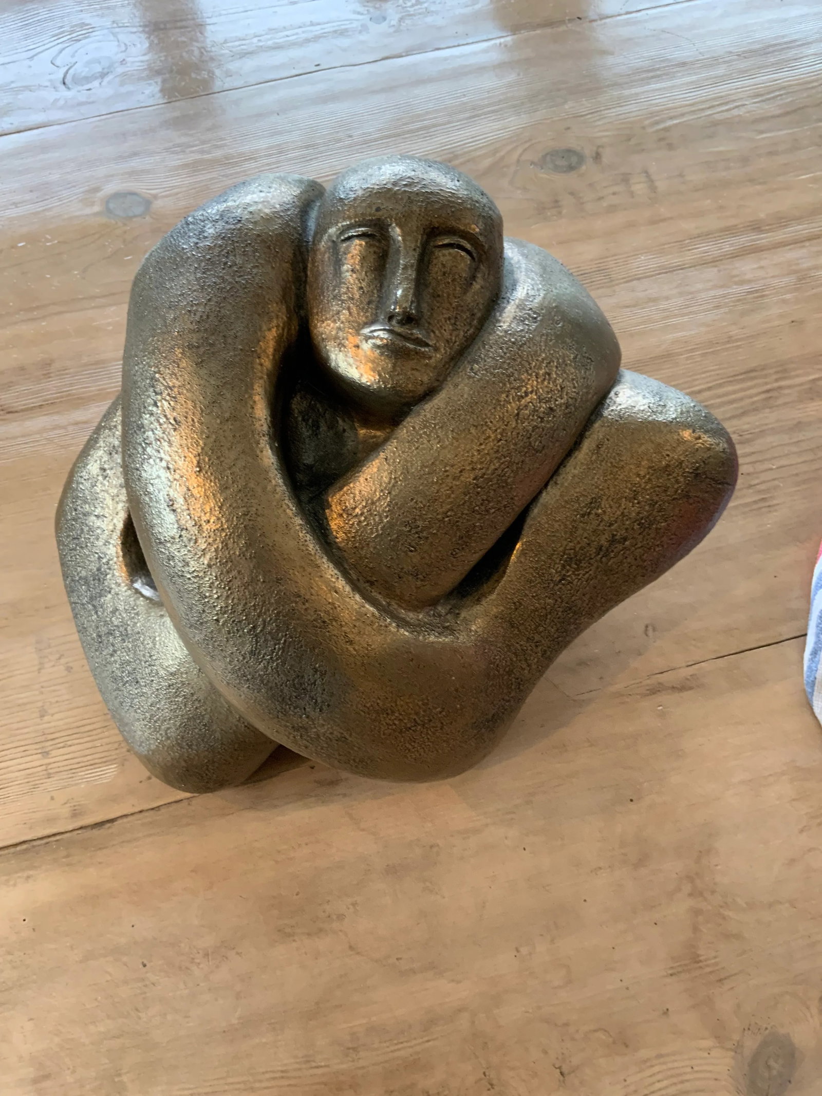 Carole Shultz Sculpture, "Woman Self-Embrace," 1975, Signed and Numbered - 8