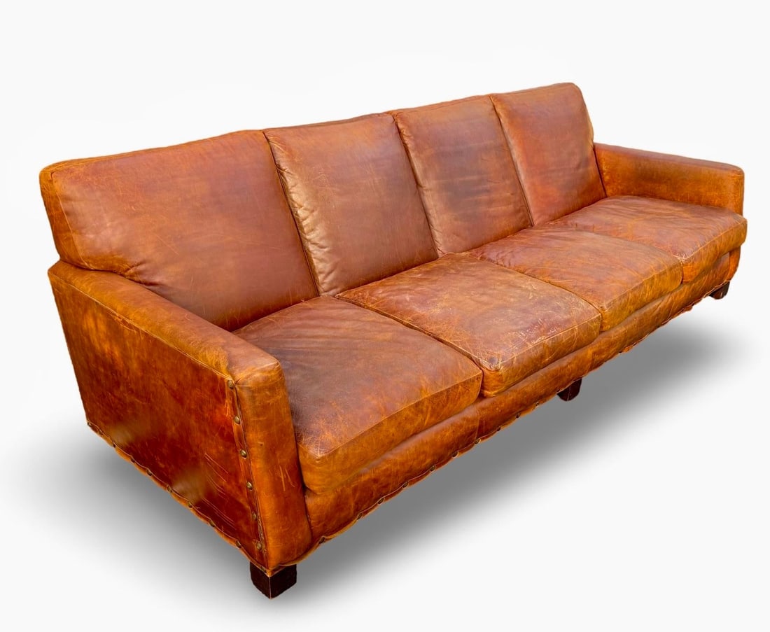 Vintage Ralph Lauren Leather Sofa - 2