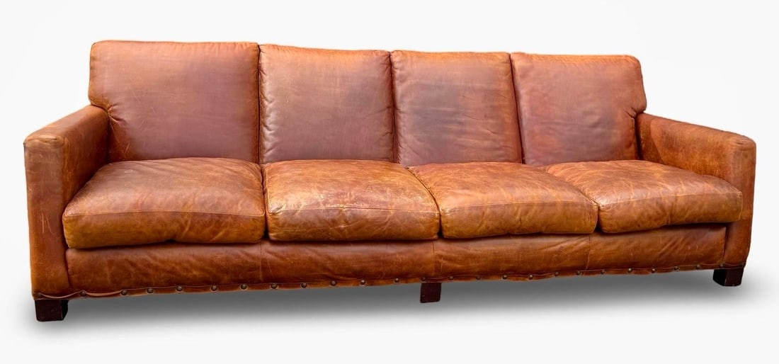 Vintage Ralph Lauren Leather Sofa - 4