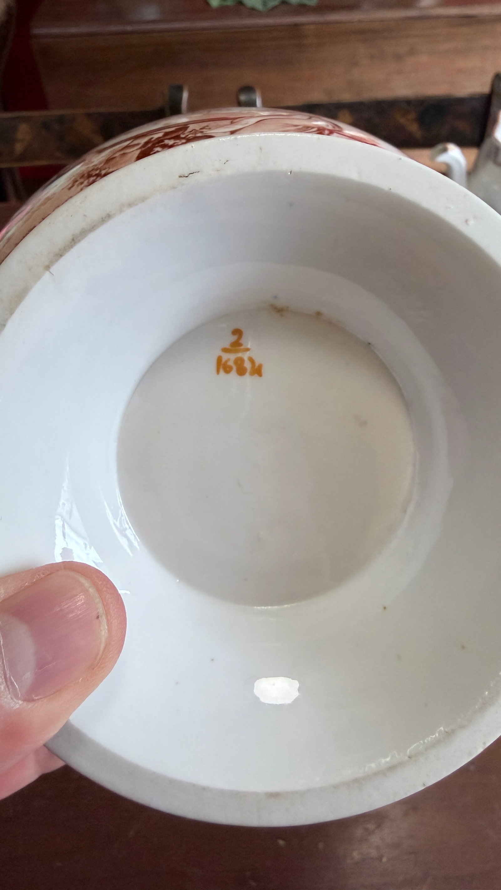 Rare Antique English Bone China Bat Printed Tea Service, by Ridgway, Pattern 1684/2, Circa 1830s - 2 - 9
