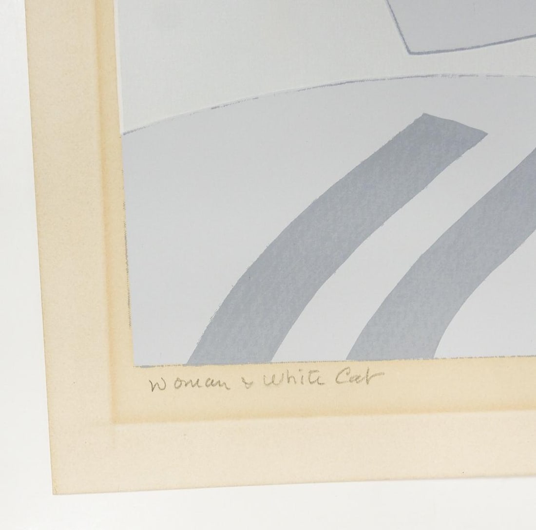 Late 20th Century Will Barnet Signed Serigraph Woman and Cat - 4