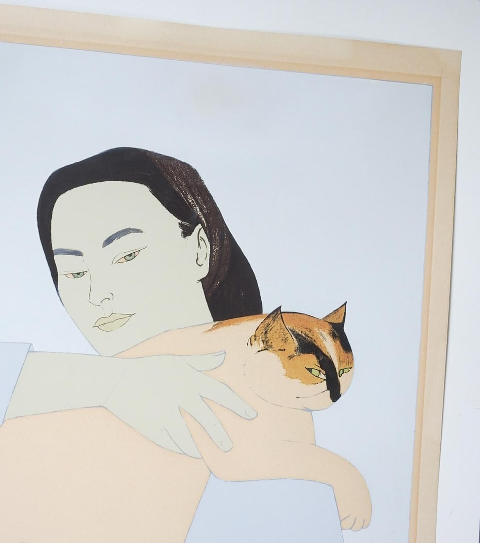 Late 20th Century Will Barnet Signed Serigraph Woman and Cat - 5