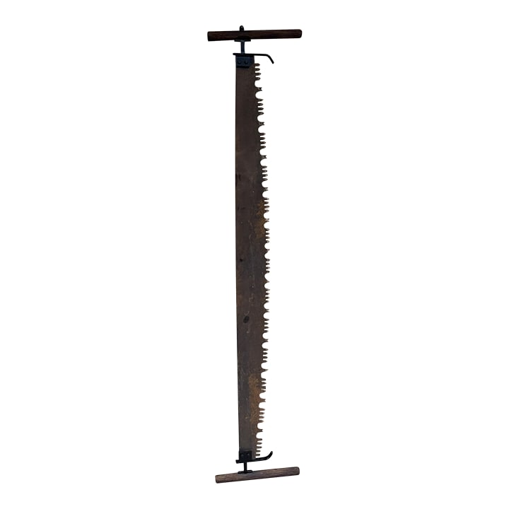 Antique Logging Tool Two-Man Crosscut Saw Wall Sculpture Decoration (1 of 9)