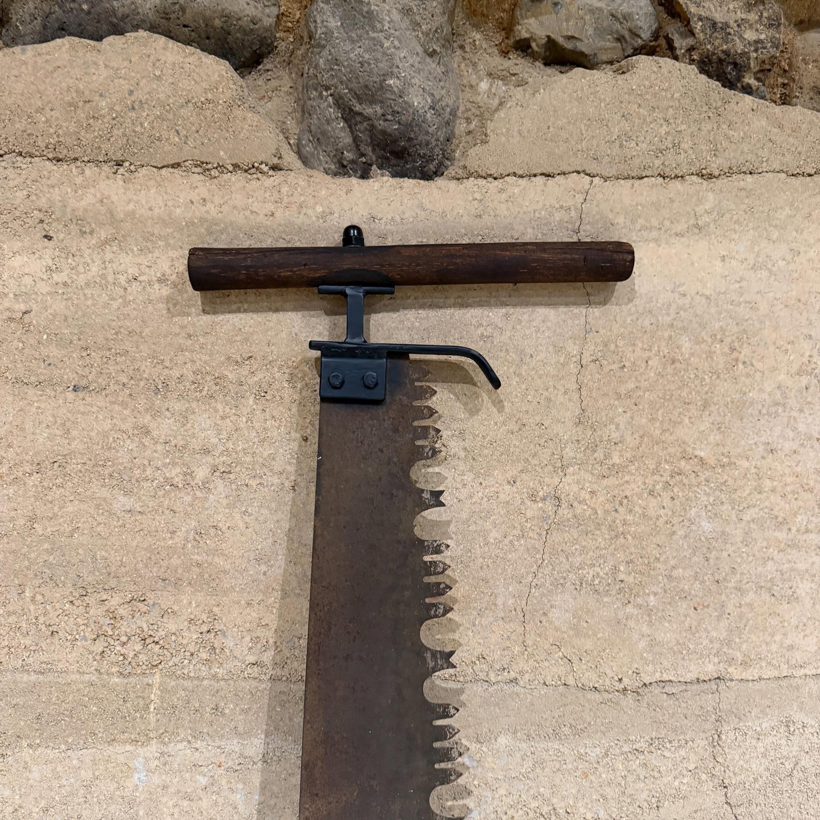 Antique Logging Tool Two-Man Crosscut Saw Wall Sculpture Decoration - 2