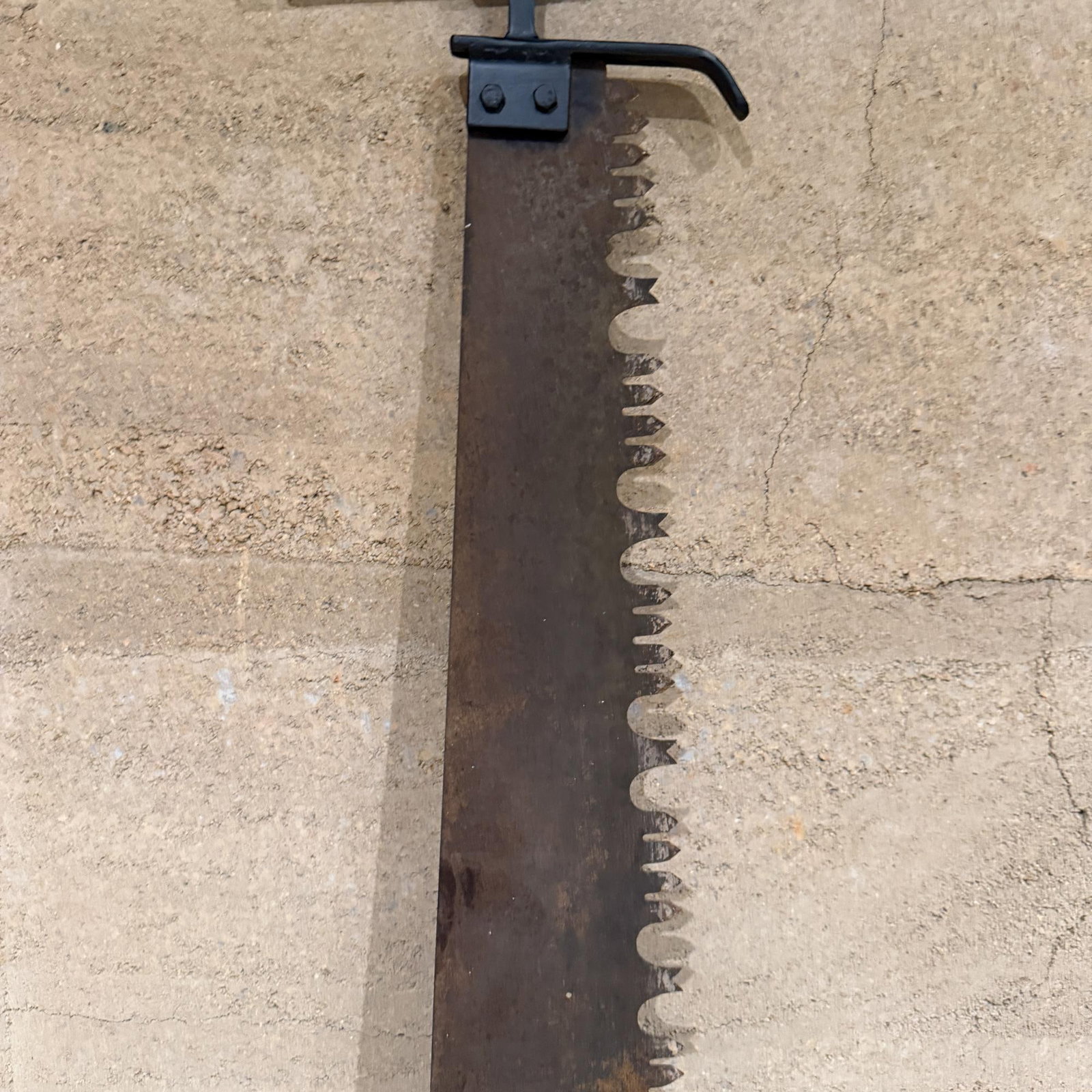 Antique Logging Tool Two-Man Crosscut Saw Wall Sculpture Decoration - 3
