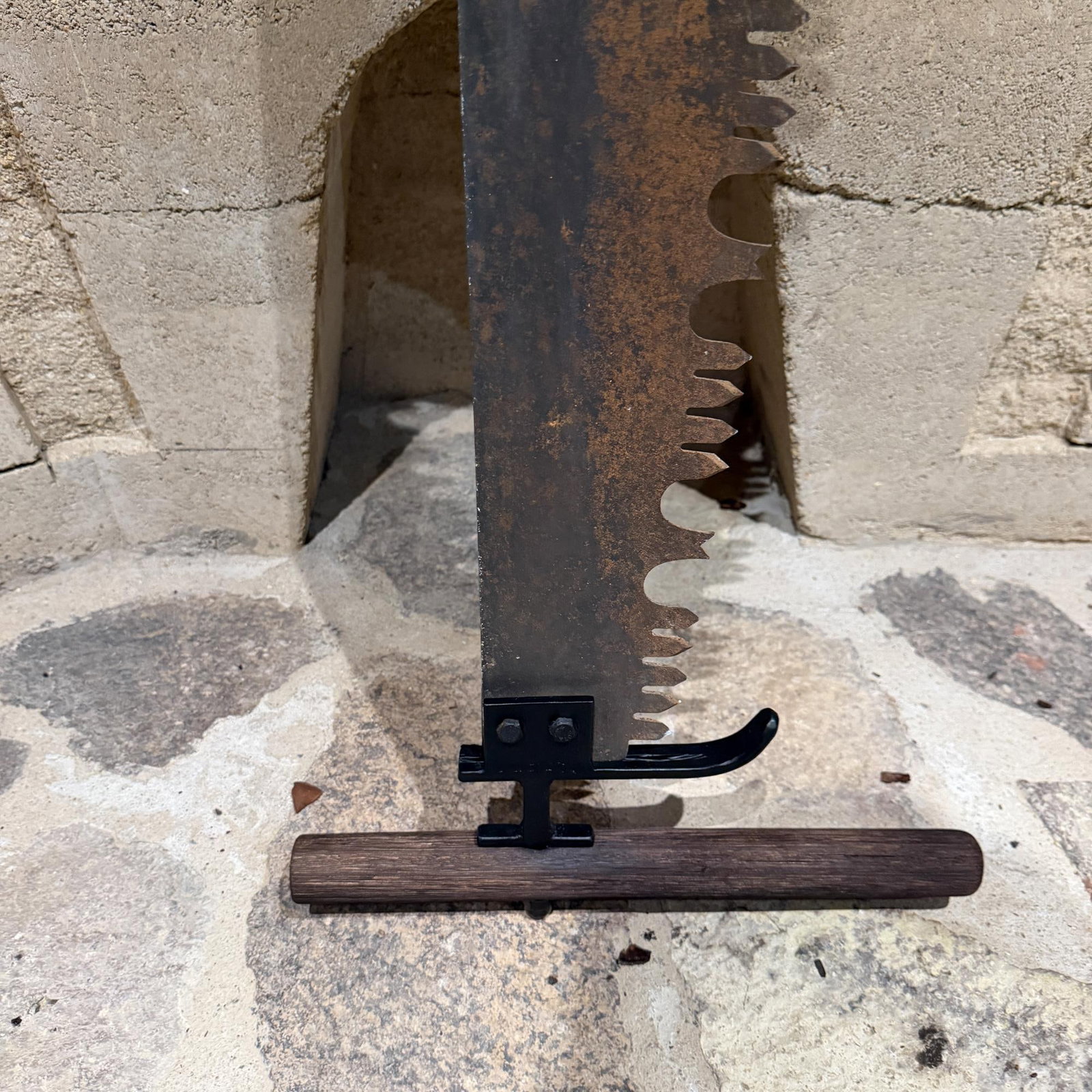 Antique Logging Tool Two-Man Crosscut Saw Wall Sculpture Decoration - 8