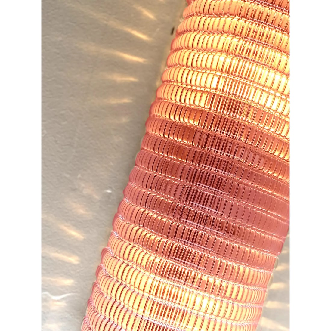 Diamanted Pink Rectangular Murano Glass Wall - Set of Two - 4