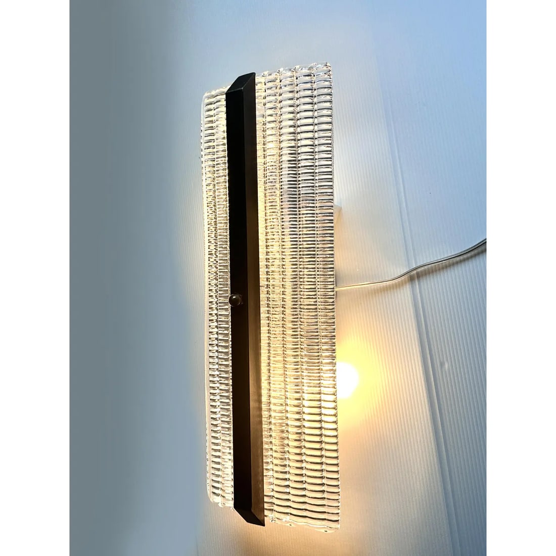 Contemporary Rectangular Diamond-Motif Murano Glass Sconces "” Set of Four - 5