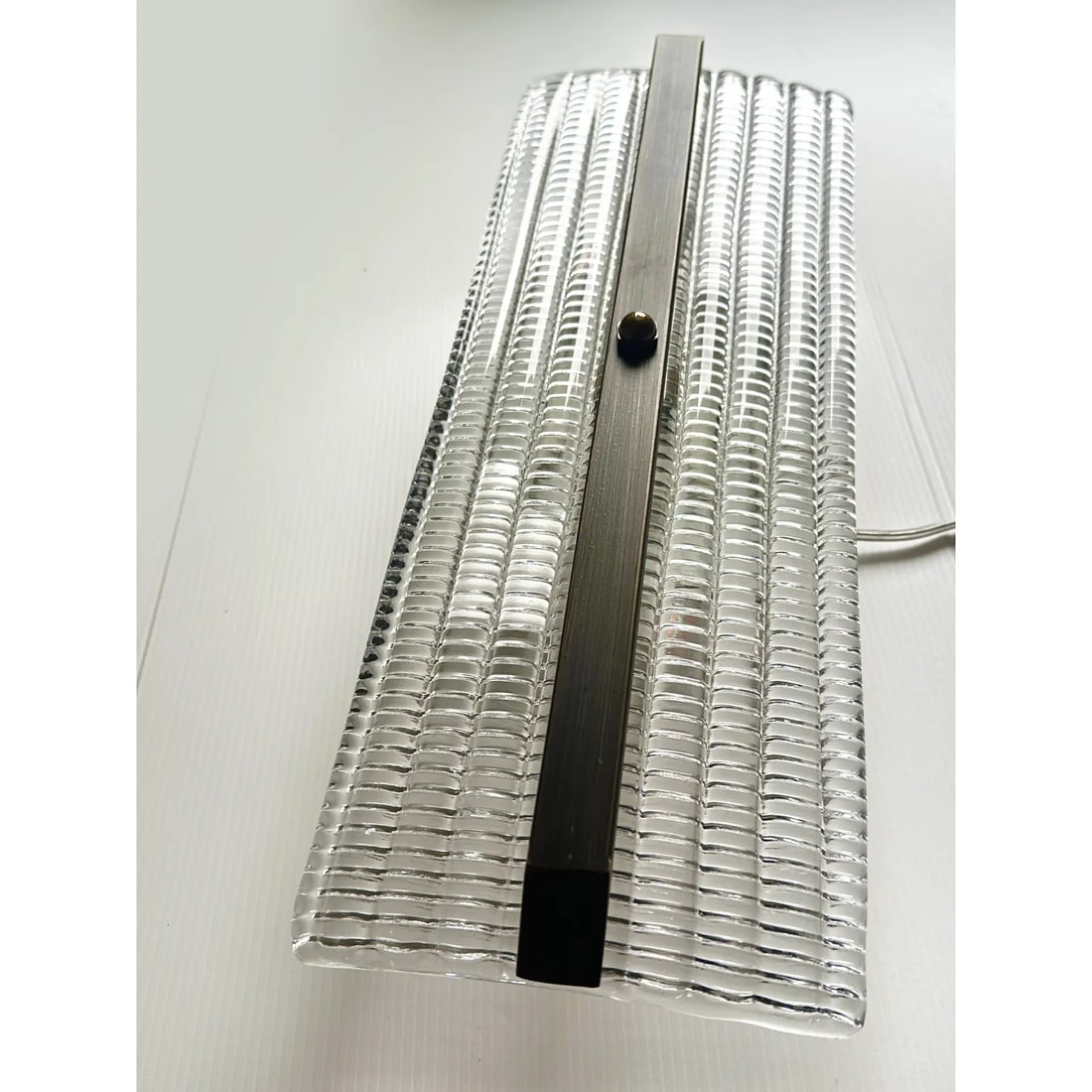 Contemporary Rectangular Diamond-Motif Murano Glass Sconces "” Set of Four - 6