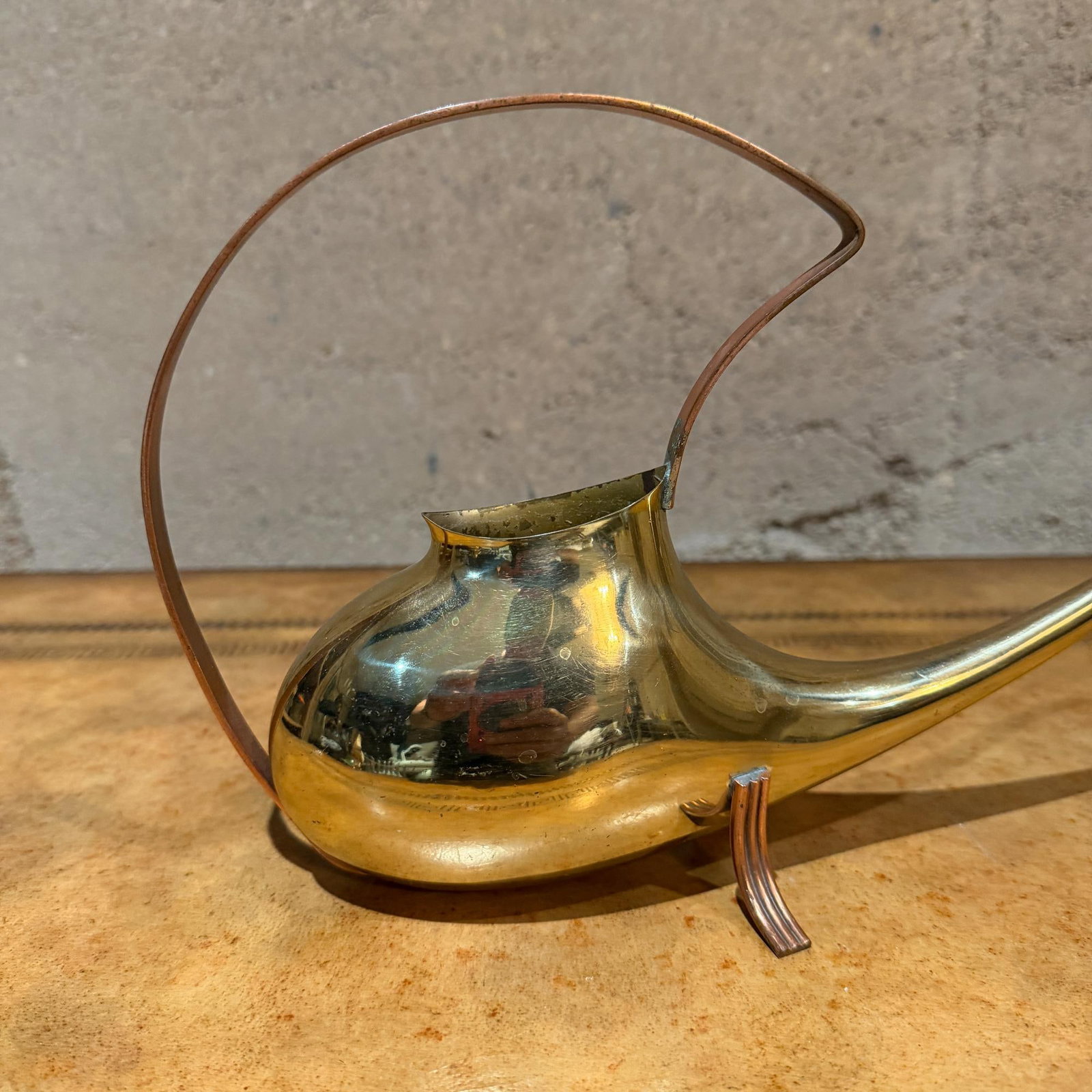 Mid-Century Modern Brass Watering Can Ariosa Carl Aubock GÃ¼nter Kupetz Era - 4