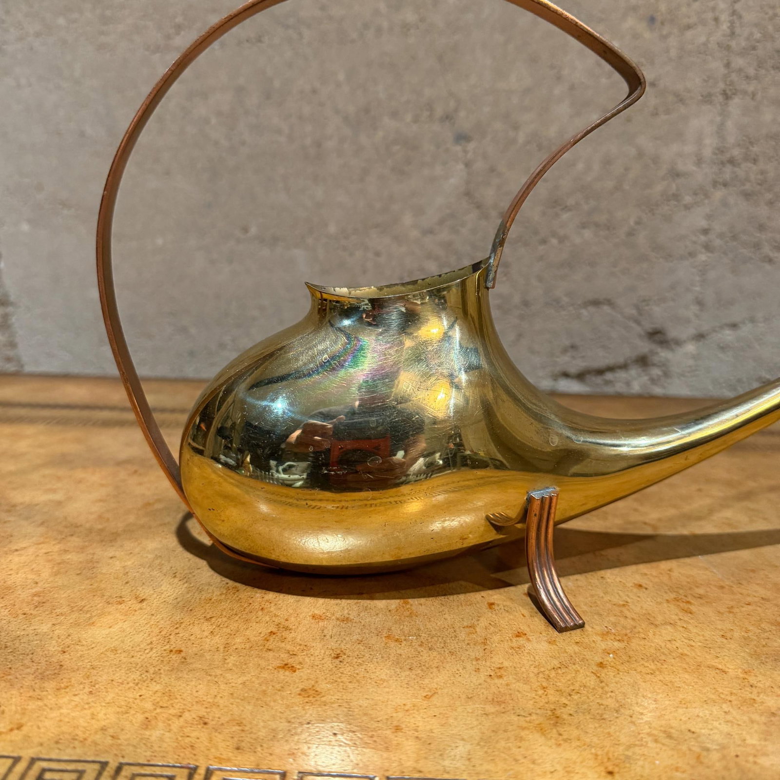 Mid-Century Modern Brass Watering Can Ariosa Carl Aubock GÃ¼nter Kupetz Era - 5