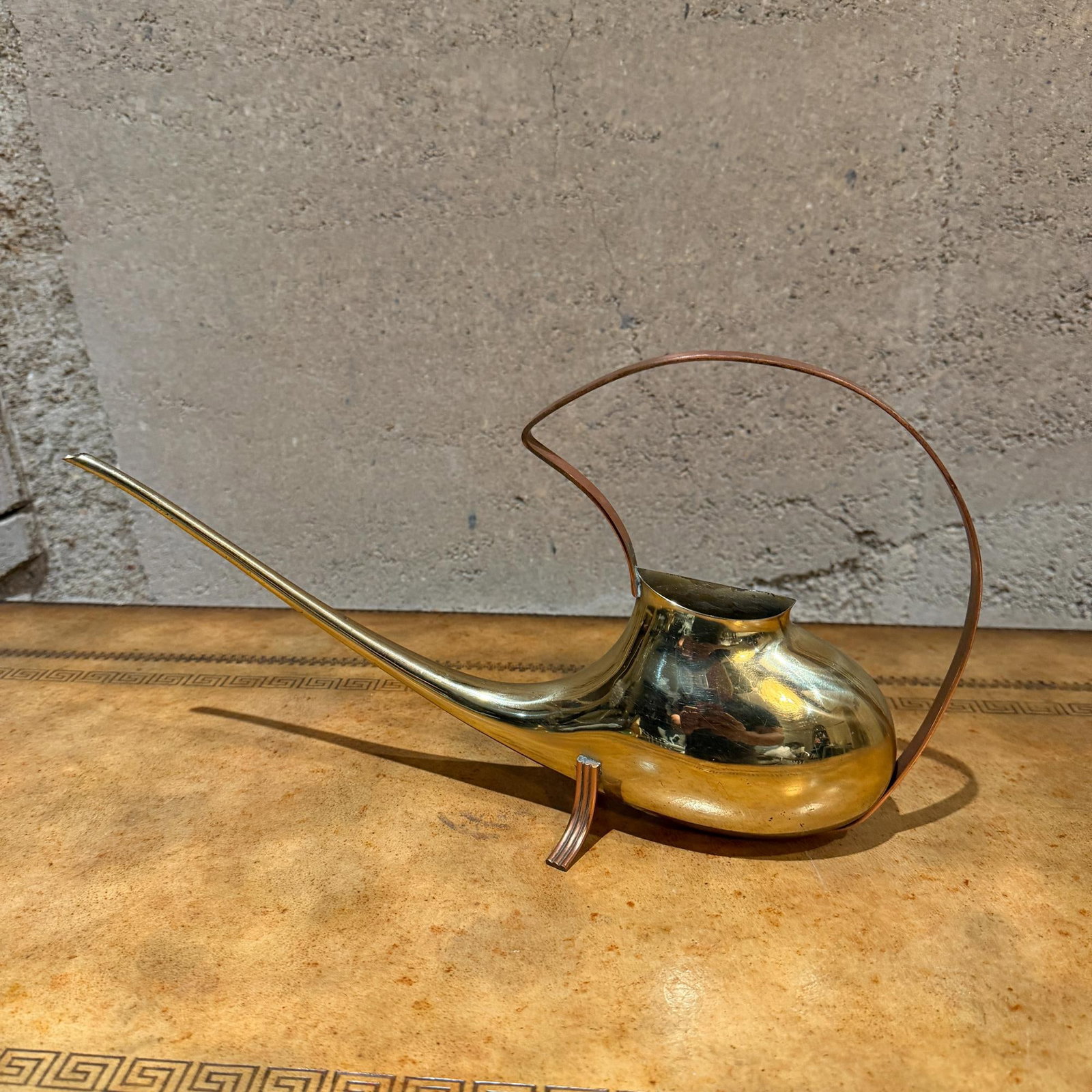 Mid-Century Modern Brass Watering Can Ariosa Carl Aubock GÃ¼nter Kupetz Era - 8