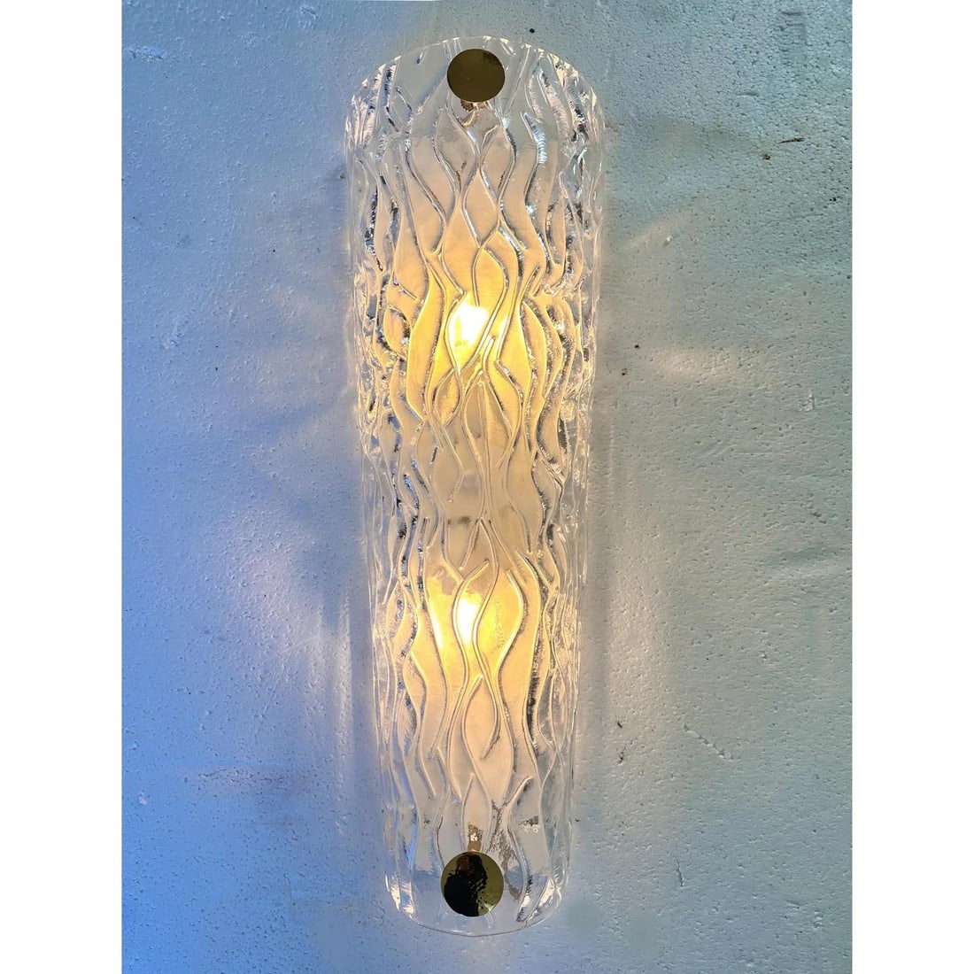 Monumental Clear Murano Glass Wall Sconces From Italy – Set of Four - 2