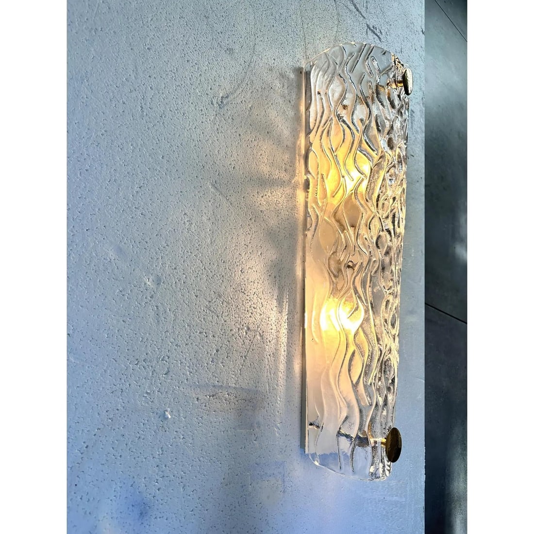 Monumental Clear Murano Glass Wall Sconces From Italy – Set of Four - 7