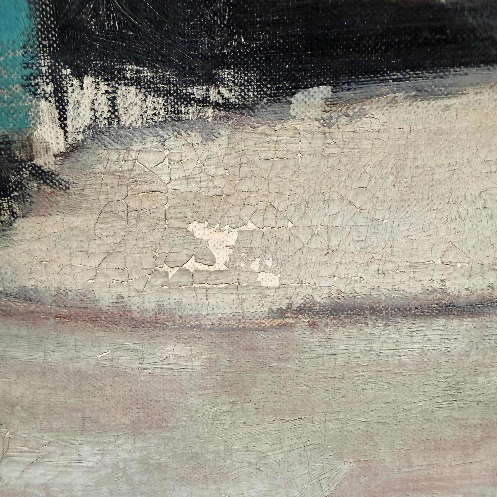 Oil in Canvas Signed Gorge W Gunther Abstract Expressionism Mid-Century Mod Painting - 10