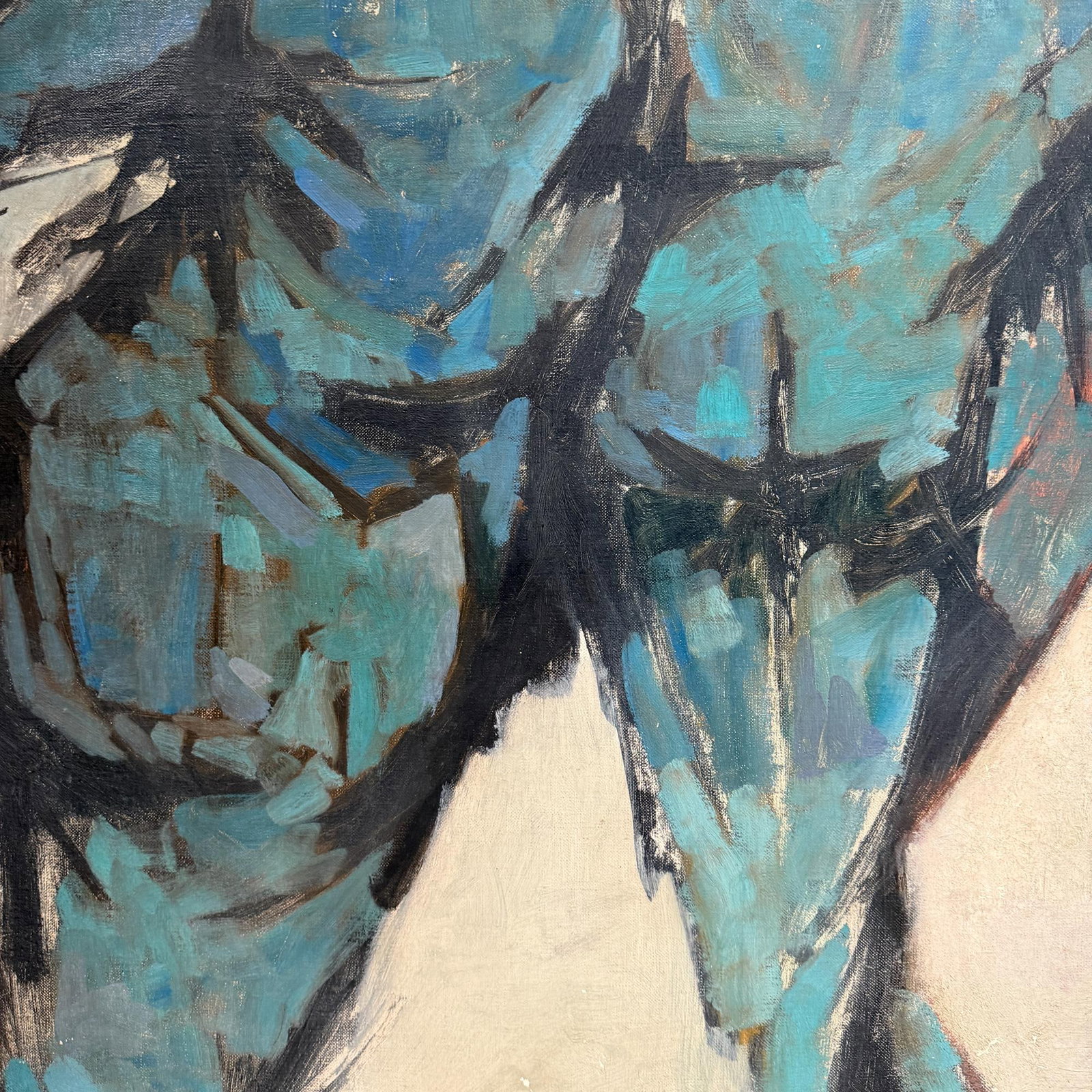 Oil in Canvas Signed Gorge W Gunther Abstract Expressionism Mid-Century Mod Painting - 12