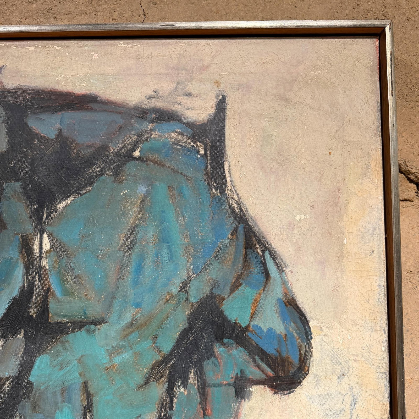Oil in Canvas Signed Gorge W Gunther Abstract Expressionism Mid-Century Mod Painting - 4