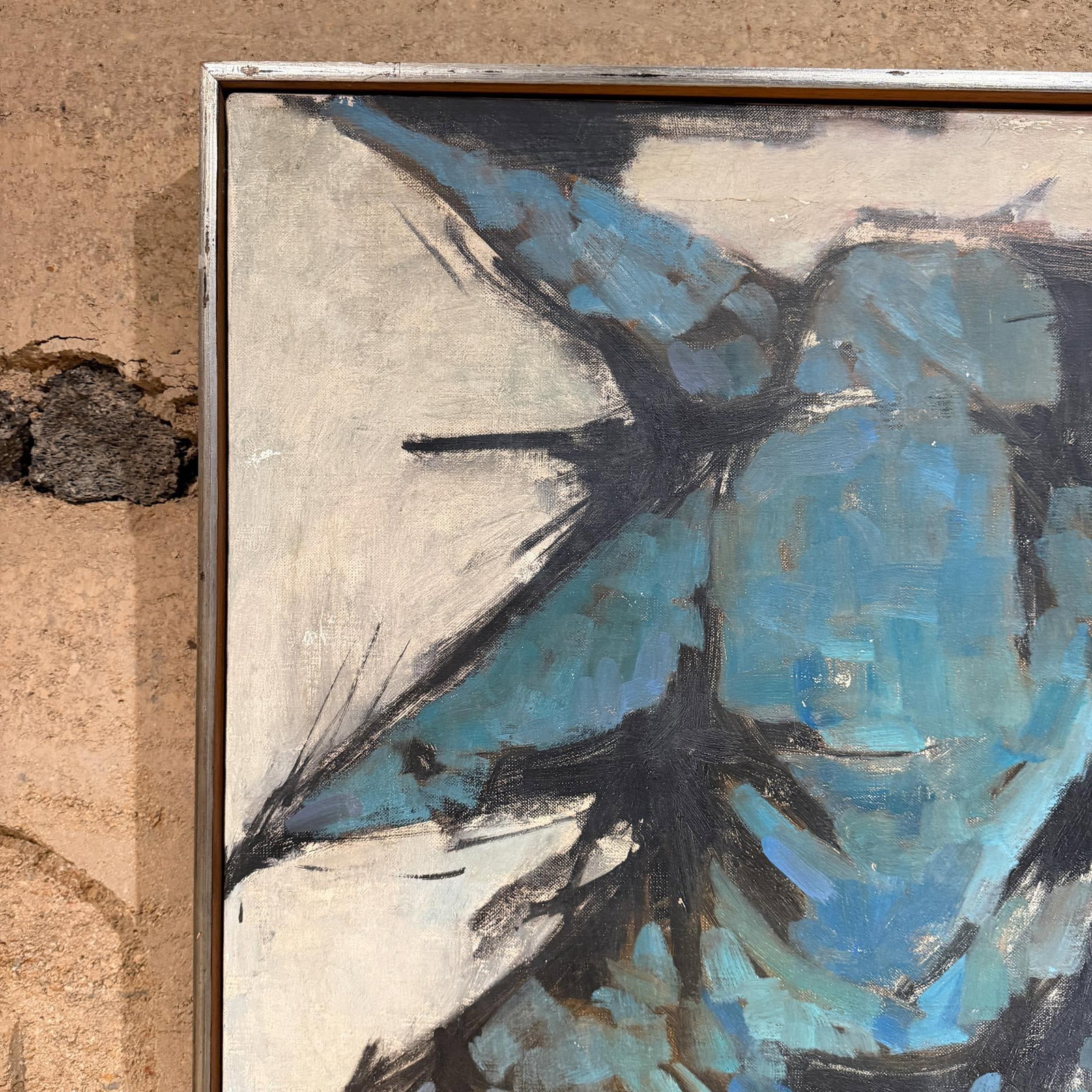Oil in Canvas Signed Gorge W Gunther Abstract Expressionism Mid-Century Mod Painting - 5