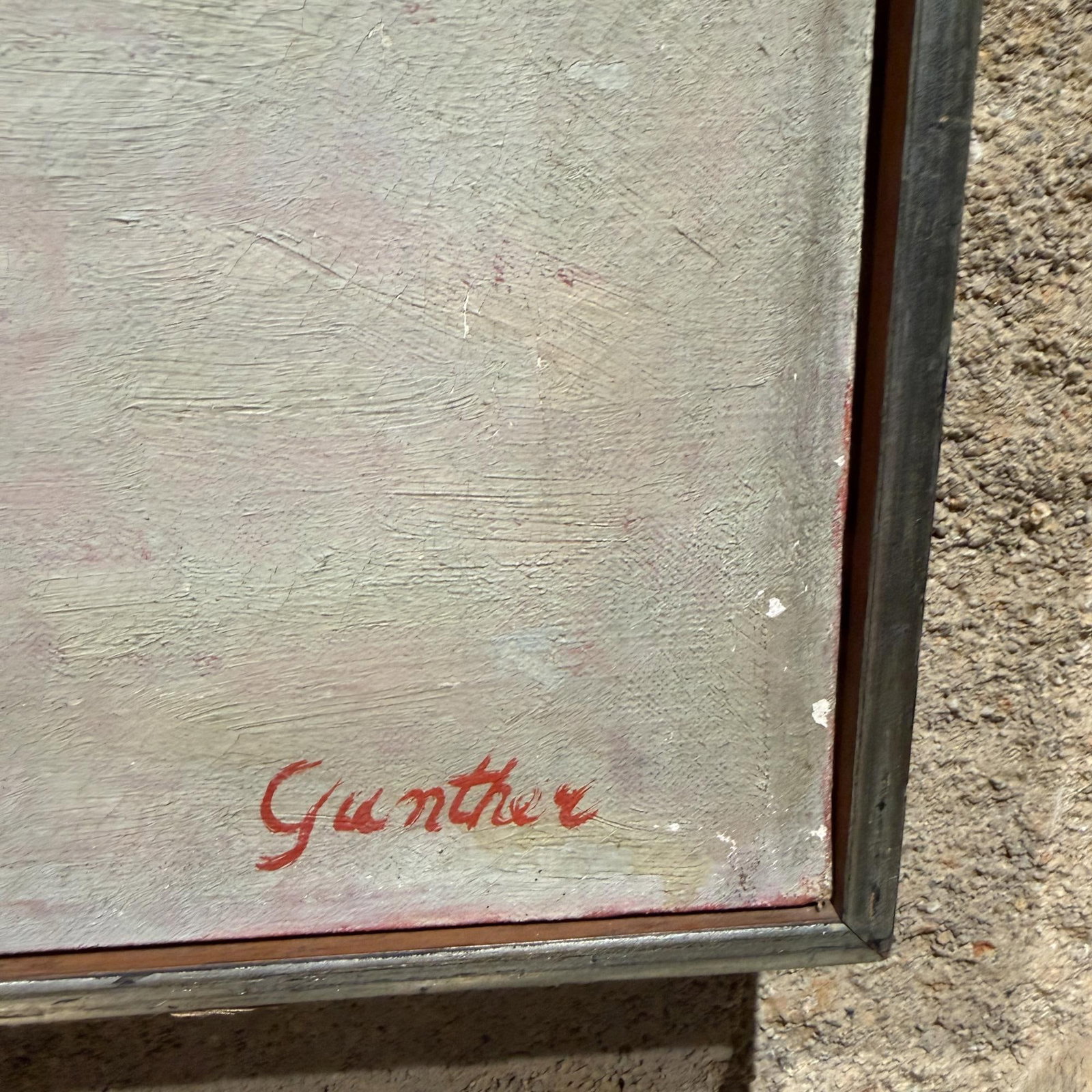 Oil in Canvas Signed Gorge W Gunther Abstract Expressionism Mid-Century Mod Painting - 8