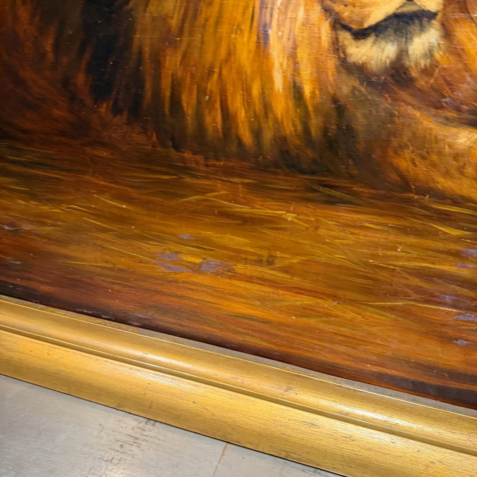 Oil Canvas Reproduction Repose the British Lion by the Hungarian Géza Vastagh - 3