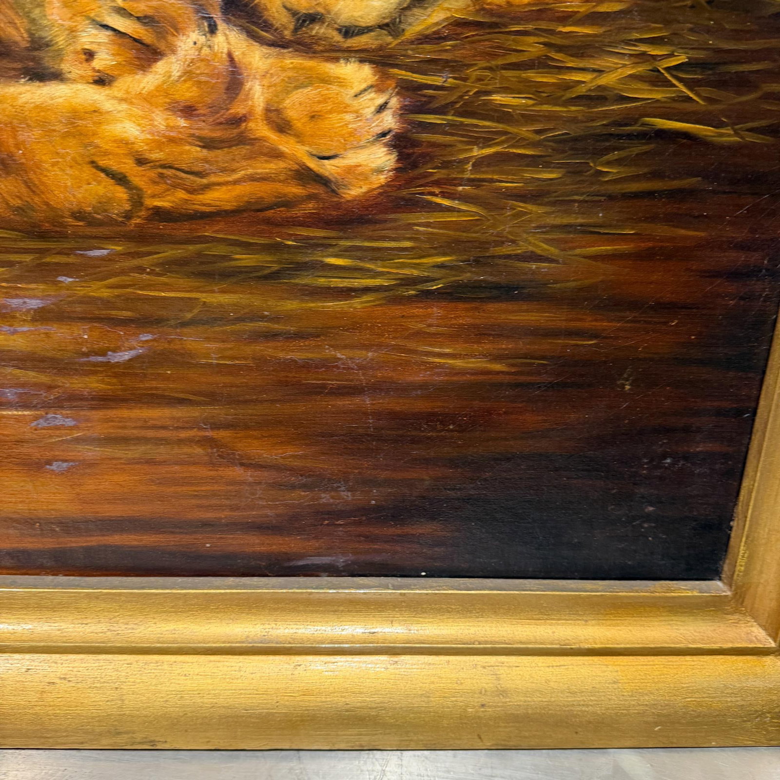 Oil Canvas Reproduction Repose the British Lion by the Hungarian Géza Vastagh - 8